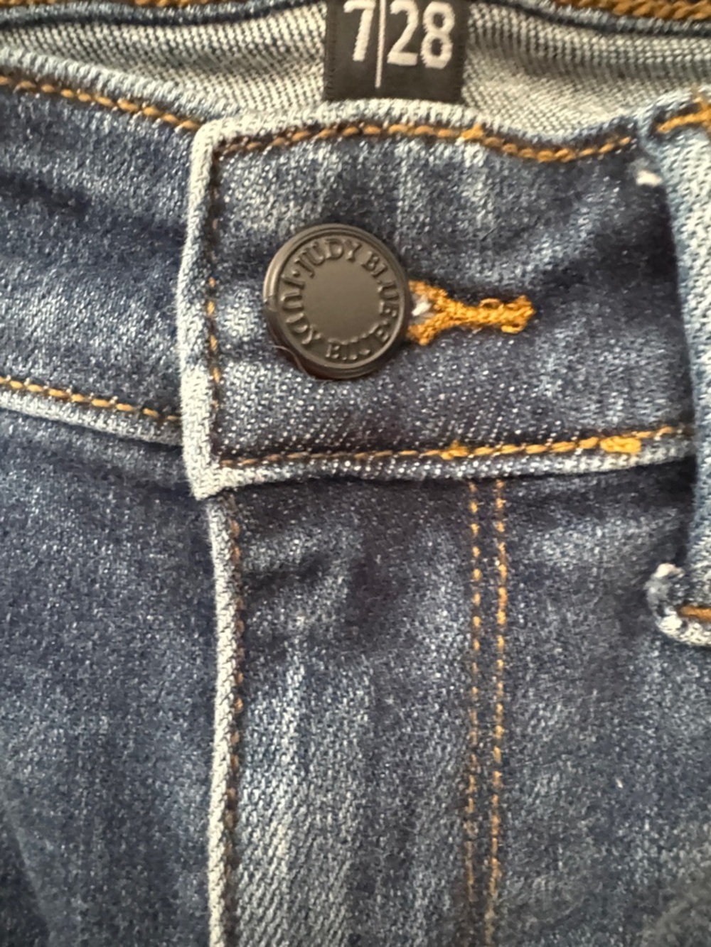 Judy Blue High Rise Raw Hem Dark Blue Bootcut Jeans - Picture 3 of 8